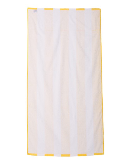 Custom Cabana Stripe Velour Beach Towel