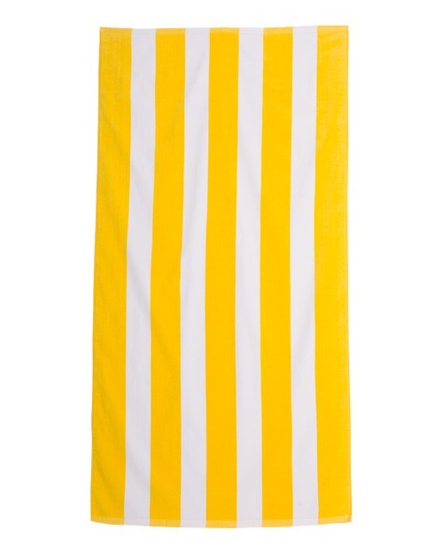 Custom Cabana Stripe Velour Beach Towel