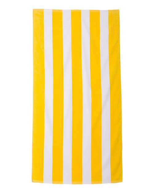 Custom Cabana Stripe Velour Beach Towel