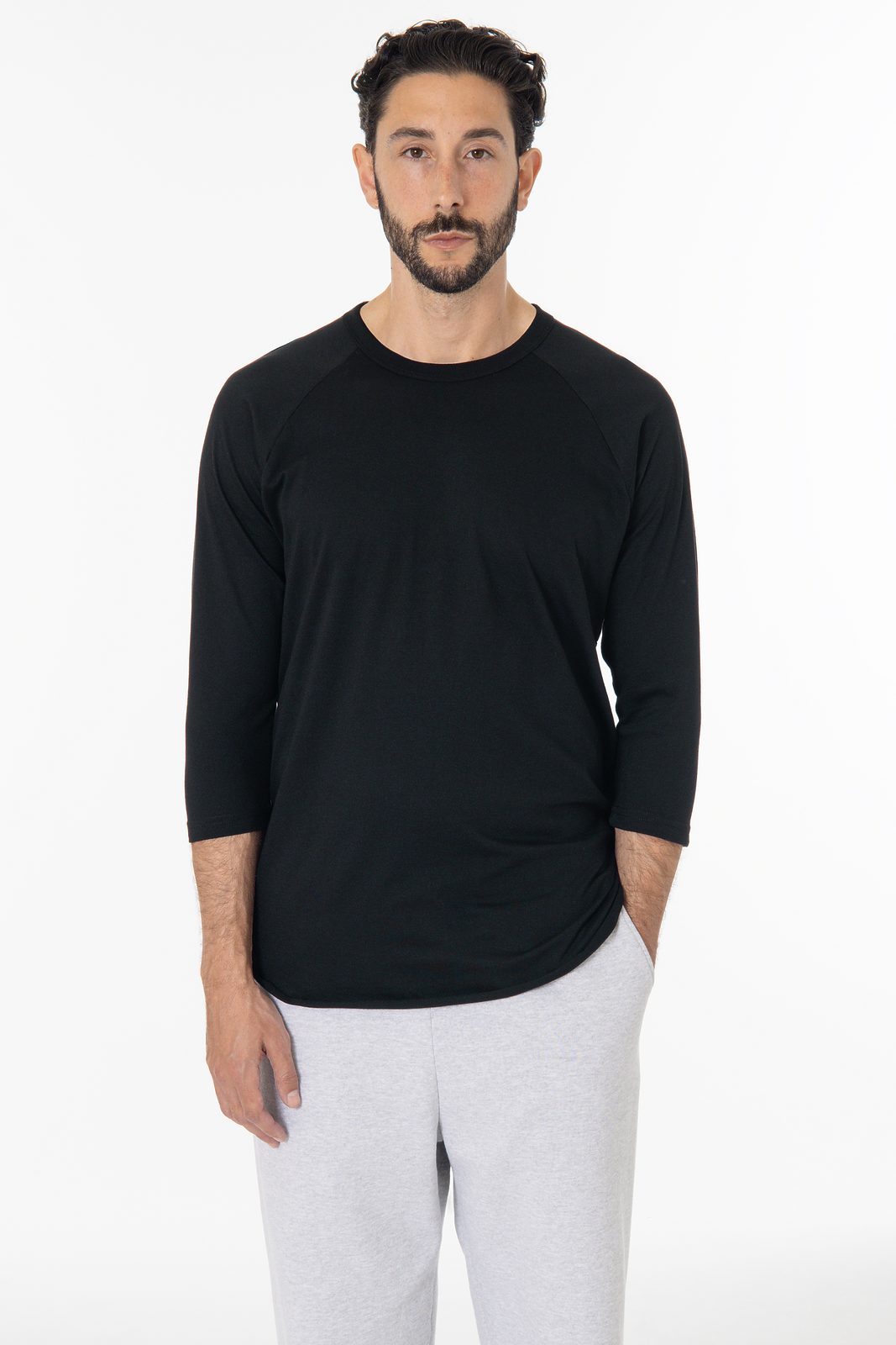 3/4 Sleeve Cotton Poly Raglan 3.8oz