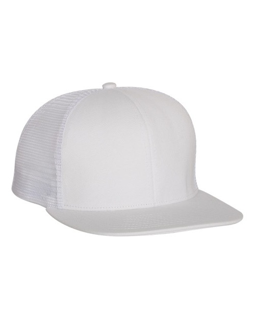 Flat Bill Six-Panel Trucker Cap
