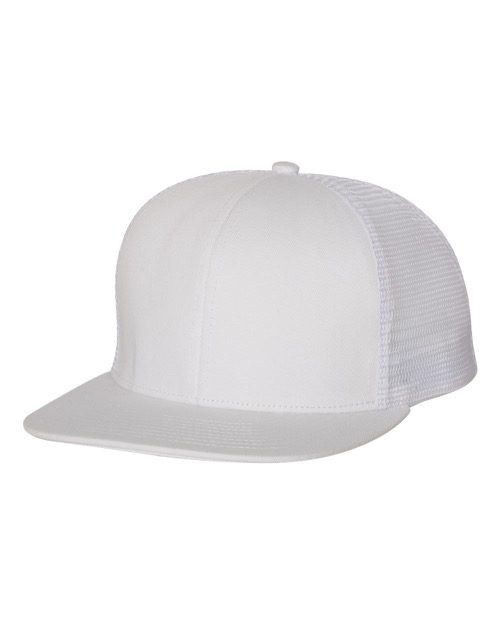 Flat Bill Six-Panel Trucker Cap